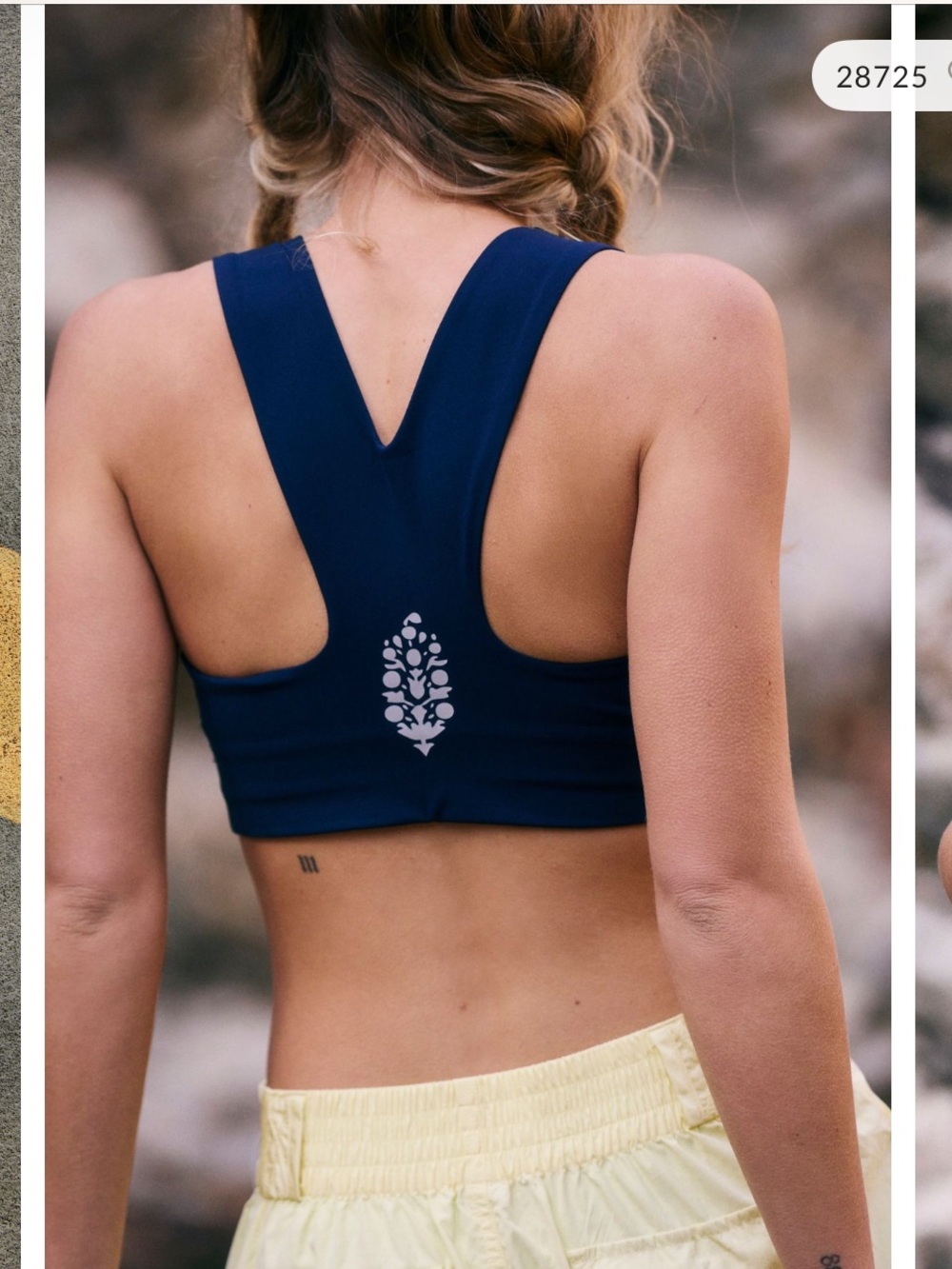 Free People FP Movement Win Win Sports Bra Small Midnight Navy NWT Racerback